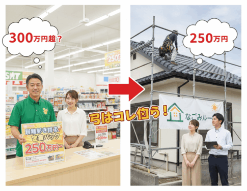 ホームセンターVS屋根専門業者