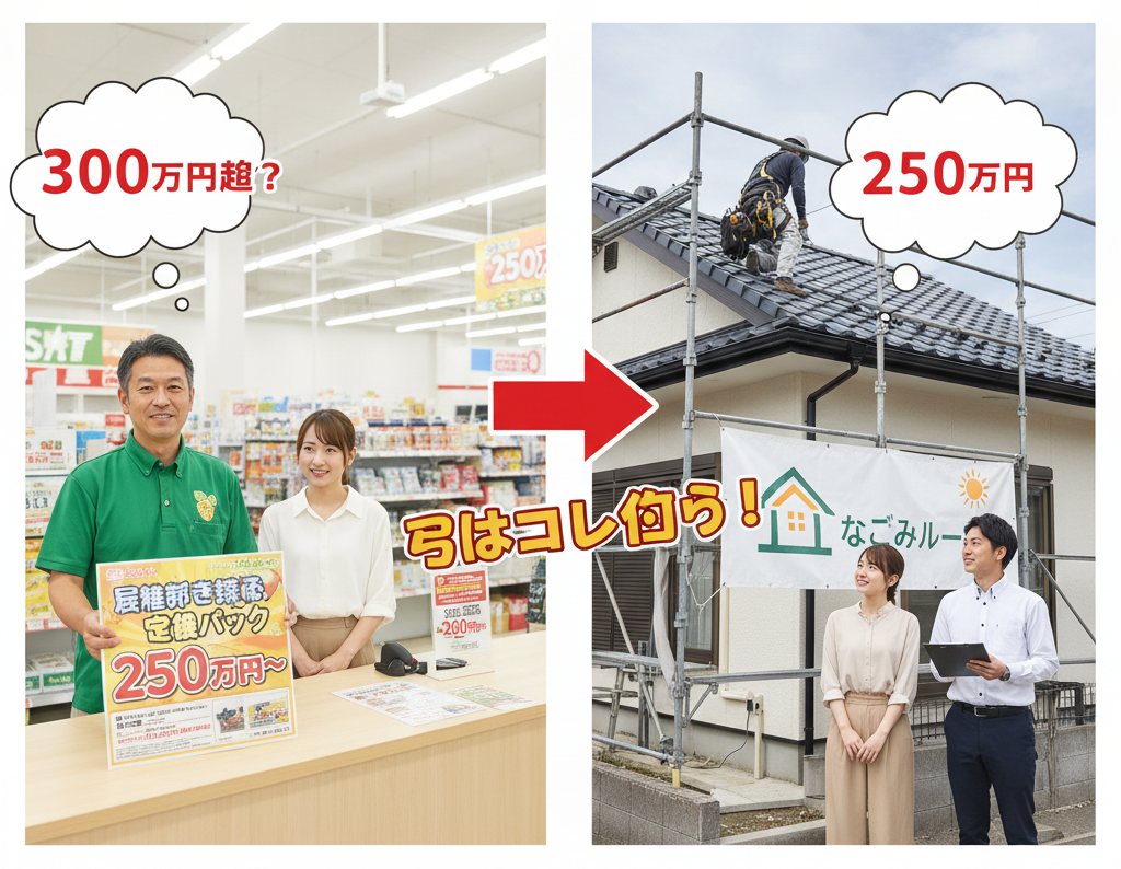 ホームセンターVS屋根専門業者