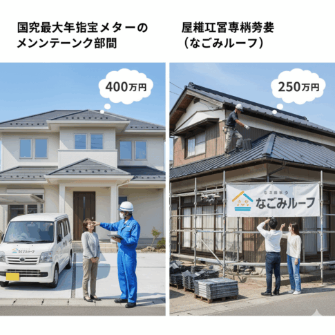 ハウスメーカーVS屋根専門業者