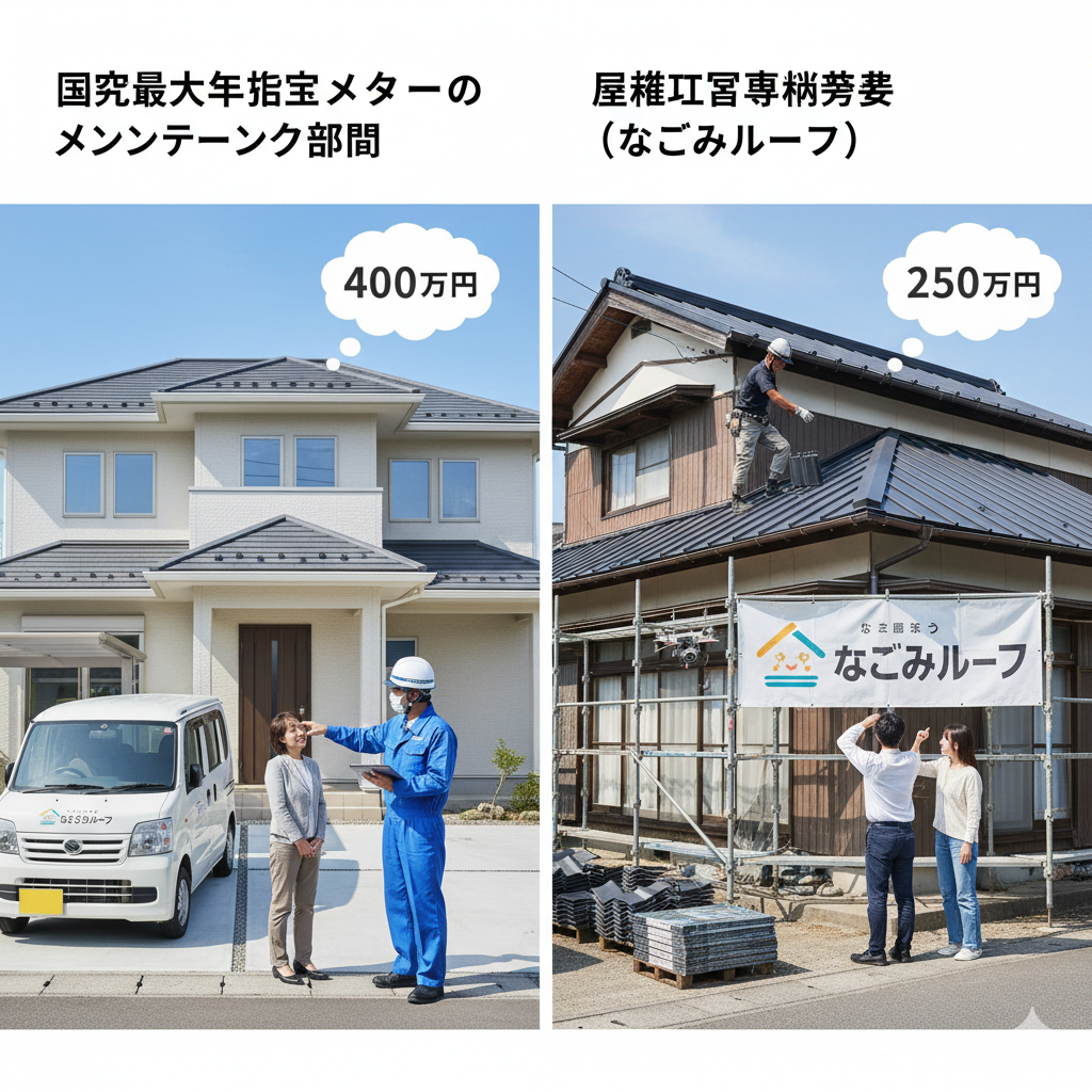 ハウスメーカーVS屋根専門業者